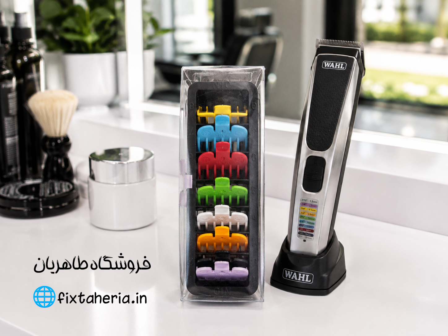 پک ۸ عددی شانه پلاستیکی وال استند دار